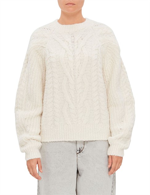 KALLIE FLUFFY KNIT CREWNECK