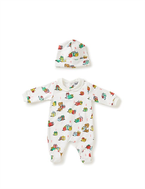 BABYGROW AND HAT GIFT SETS - XMAS (1M-18M)