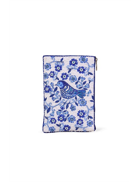 SPRING BIRD COS BAG - BLUE/WHITE