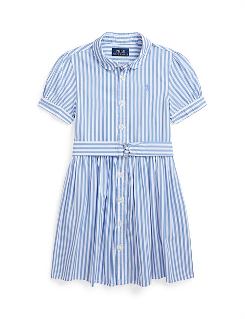 Striped Belted Cotton Poplin Shirtdress (2 Yrs-6 Yrs)