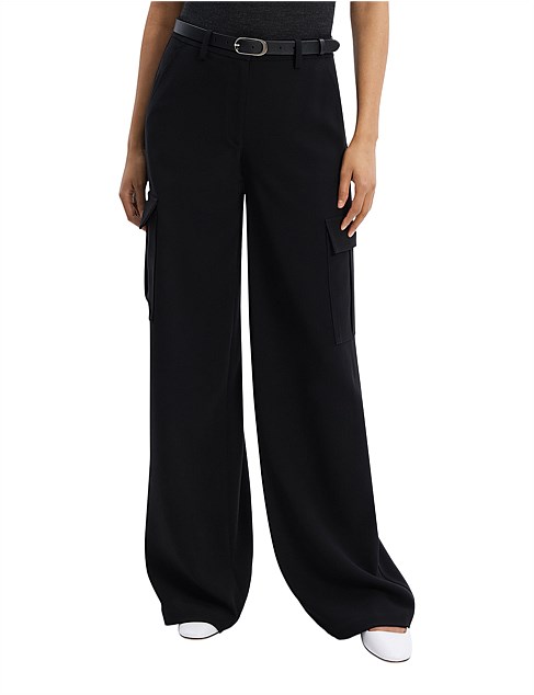 Admiral Crepe Wide-Leg Cargo Pant