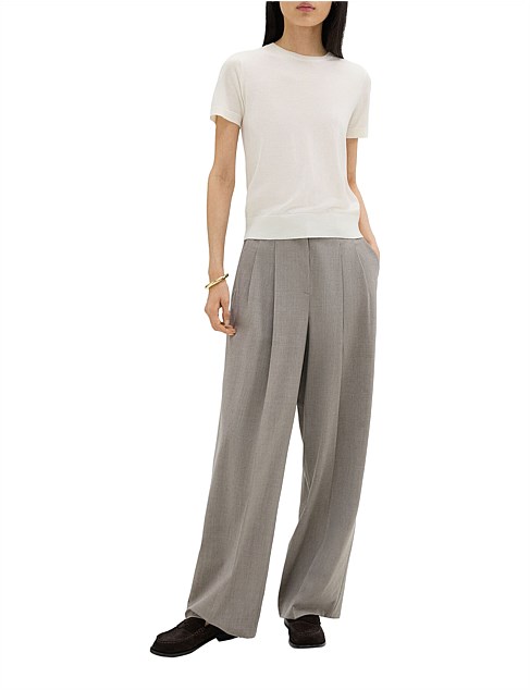 Double Pleat Wool Pant