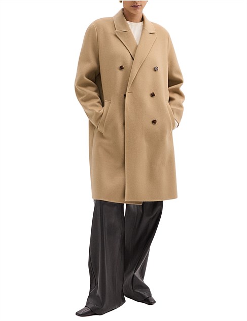 Wool-Cashmere Double-Breasted Coat