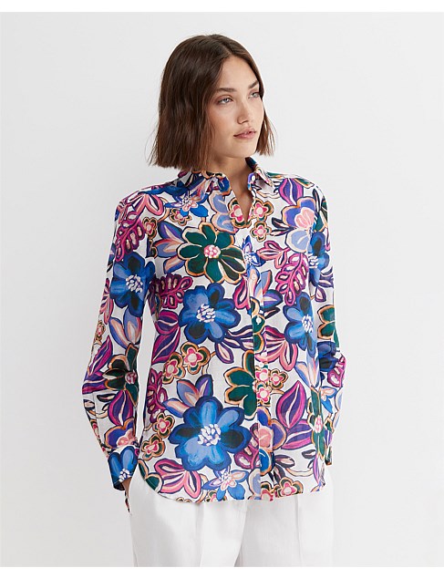 SARA COTTON SILK SHIRT