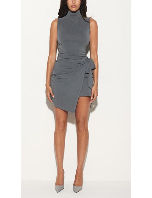 Sandwashed Jersey Wrap Dress