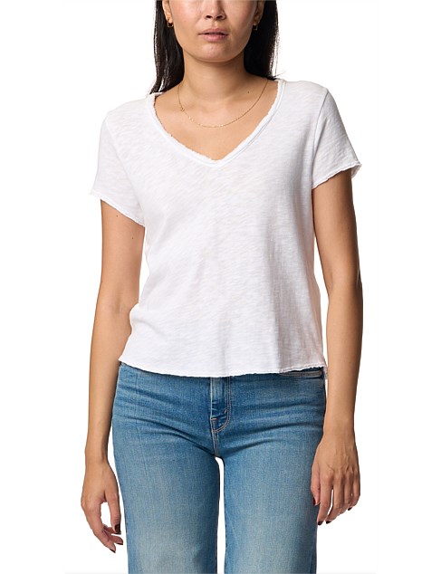 V Neck Cotton Short Sleeve T-Shirt