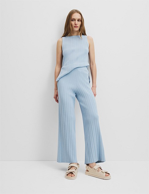 Plisse Rib Knit Pant