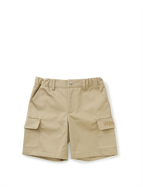 SHORTS GABARDINE RASO + RICAMO LOGO