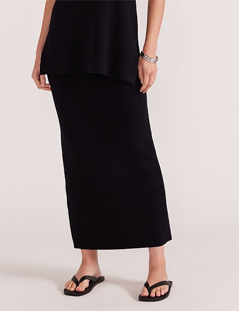 KAIA KNIT MIDI SKIRT