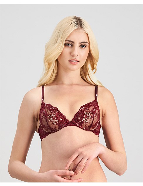 My Fit Lace Push Up Plunge Bra