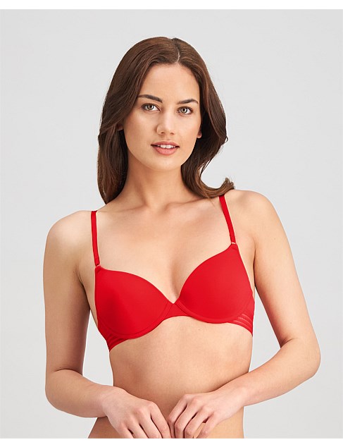 Stripe Elastic & Papertouch Demi Bra