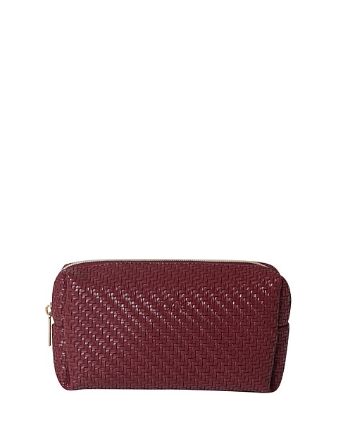 Herringbone Small Cosmetic Bag Mulberry