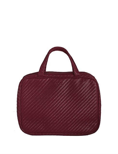 Herringbone Hanging Cosmetic Bag Mulberry