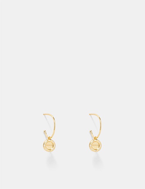 Lune Charm Hoop Earrings