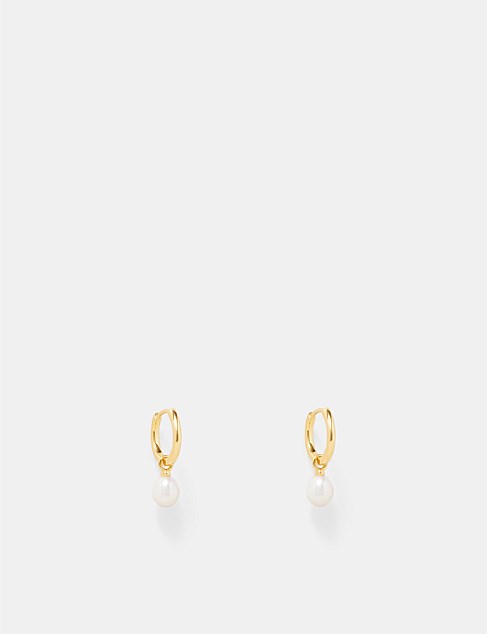 Purete Charm Hoop Earrings