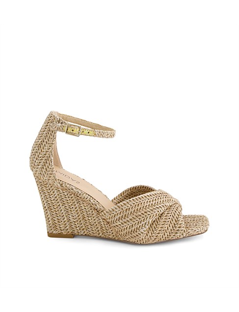 Kyate Coffee Synthetic Raffia Sandals