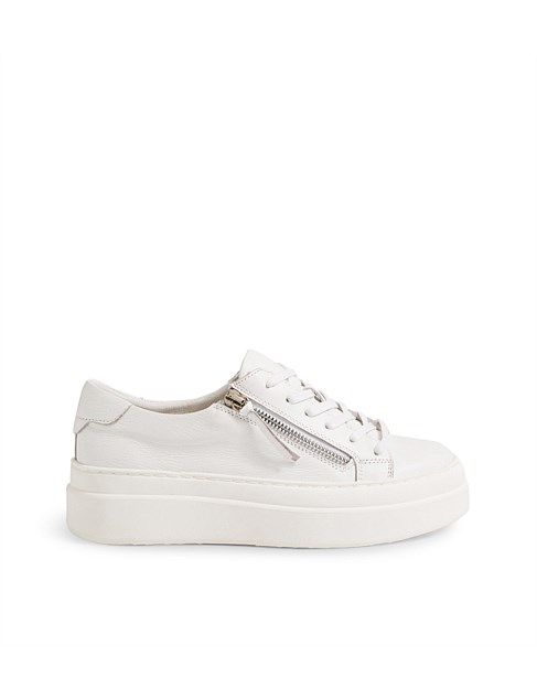 Asty White Leather Sneakers