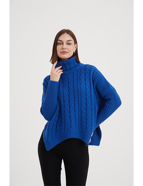 High Neck Cable Knit