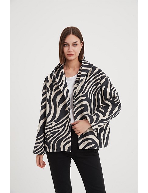 Hooded Print Jacket