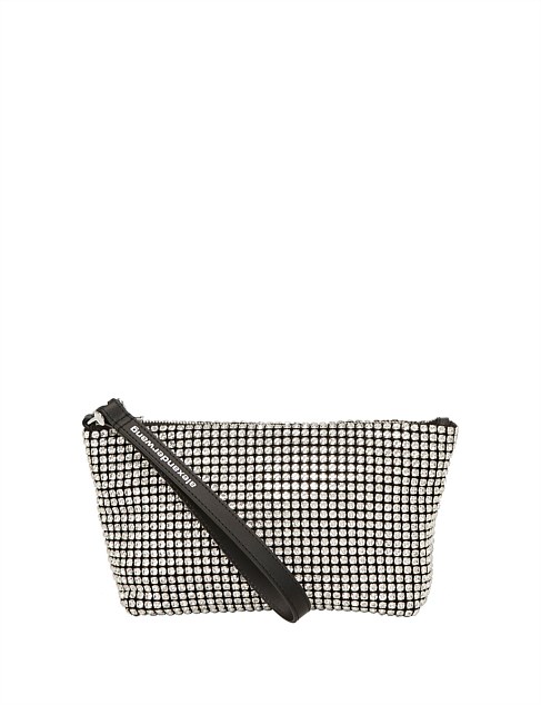 HEIRESS WRISTLET CRYSTAL ZIP POUCH