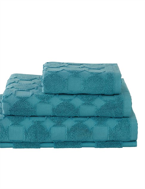 JESPAR BATH SHEET IN BLUE JADE