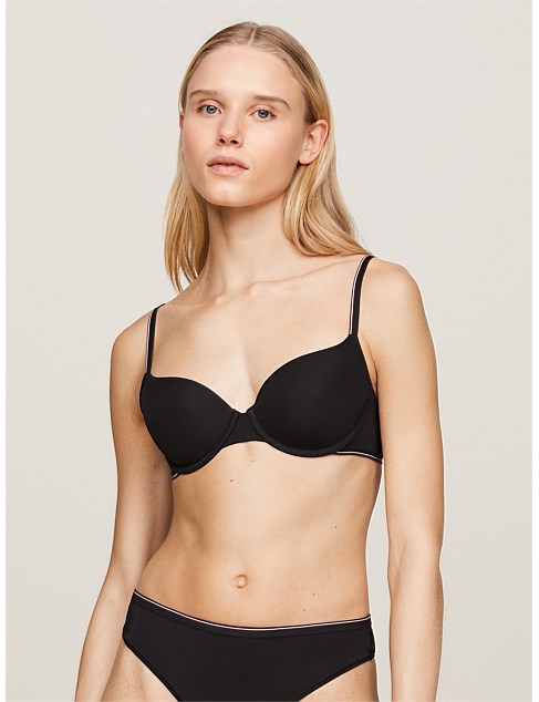 Global Stripe Trim Padded Demi Bra