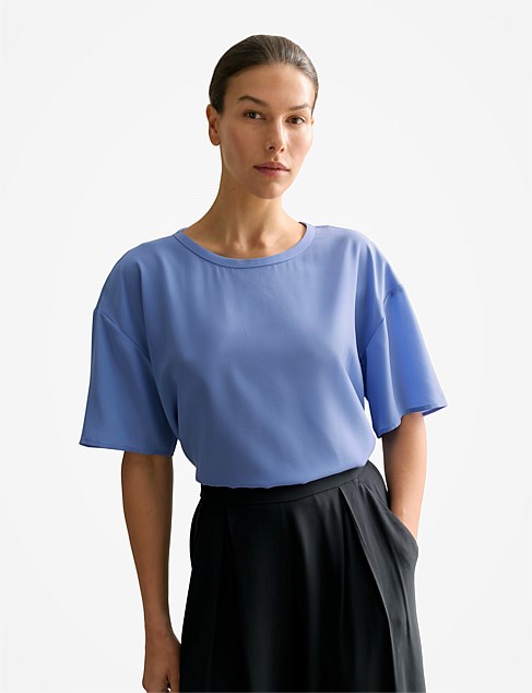 Silk Crepe Relaxed Top