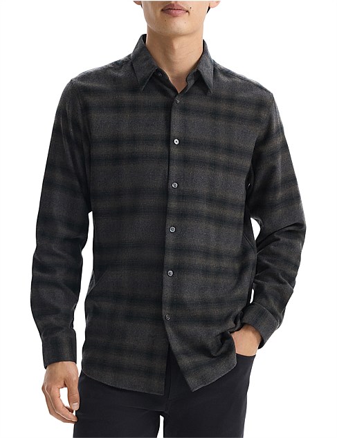 Irving Plaid Cotton Flannel Shirt