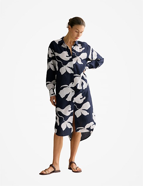 Palm Relaxed Longline Shirt Dress