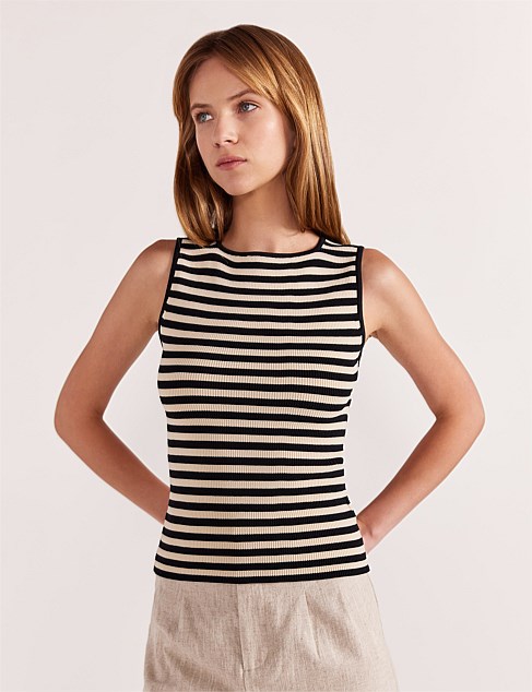 MIA STRIPE KNIT TANK