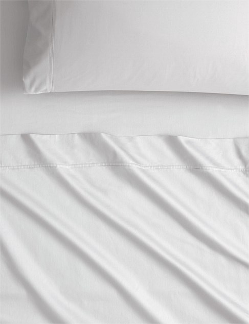 EGYPTIAN COTTON SATEEN SHEET SET SUPER KING IN WHITE