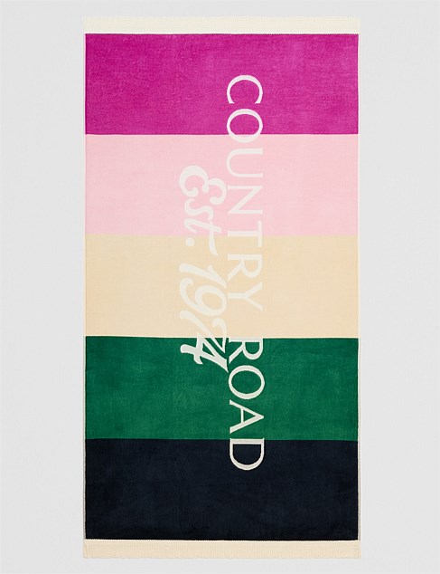 Verified Australian Cotton CR Est. 1974 Beach Towel