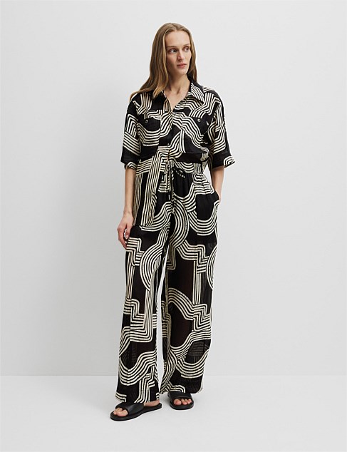 Print Fluid Tie Pant