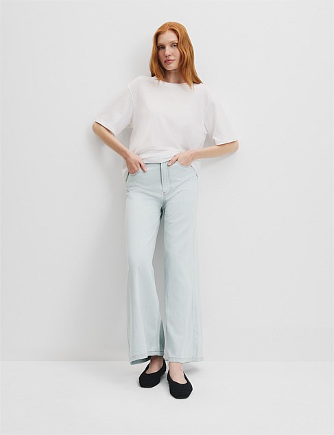 Soft Denim Wide Leg Jean