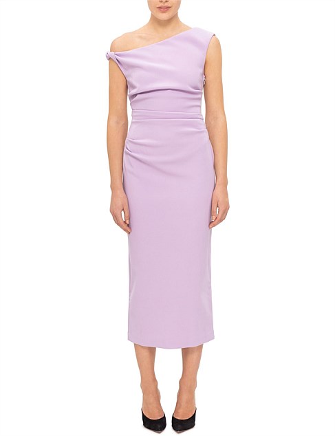 ALASKA BONDED CREPE MIDI DRESS