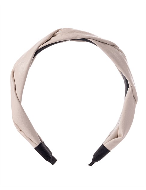 PLEATHER WRAP HEADBAND