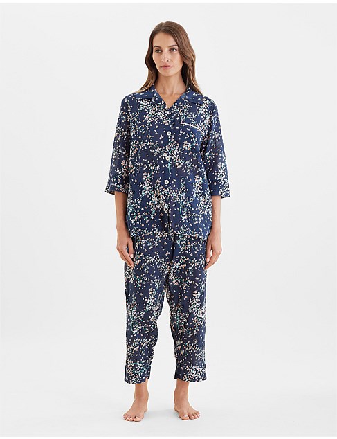 Cheri Blossom Crop PJ Set with Eye Mask