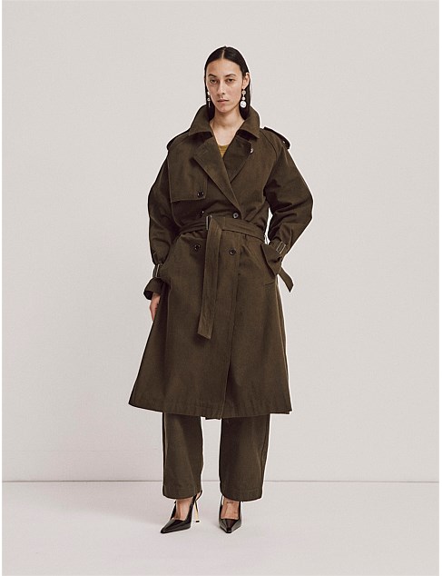 Cotton Twill Trench Coat