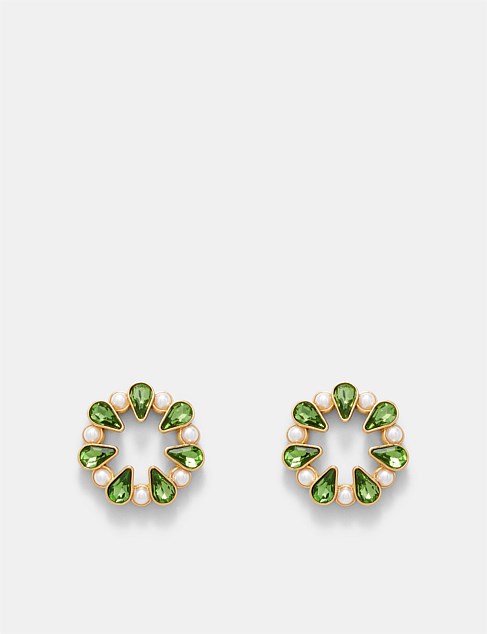 Pull Up To The Bumper Crystal Stud Earrings