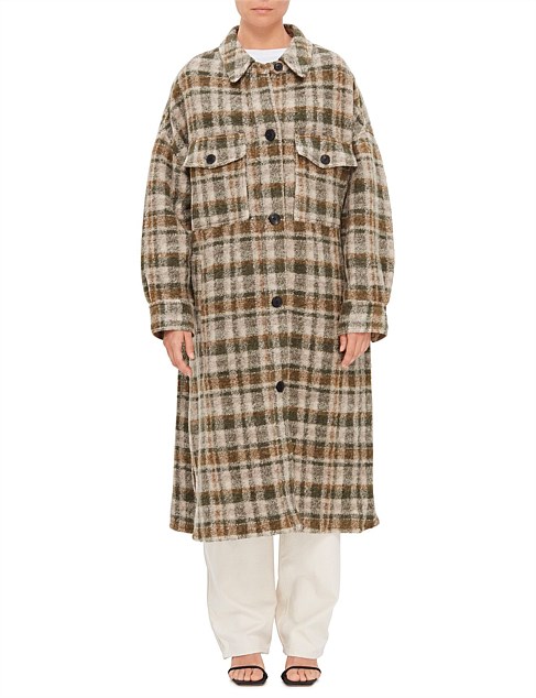 FONTIZI CHECKED OVERSIZED COAT