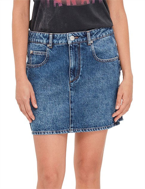 STESSY DENIM MINI SKIRT