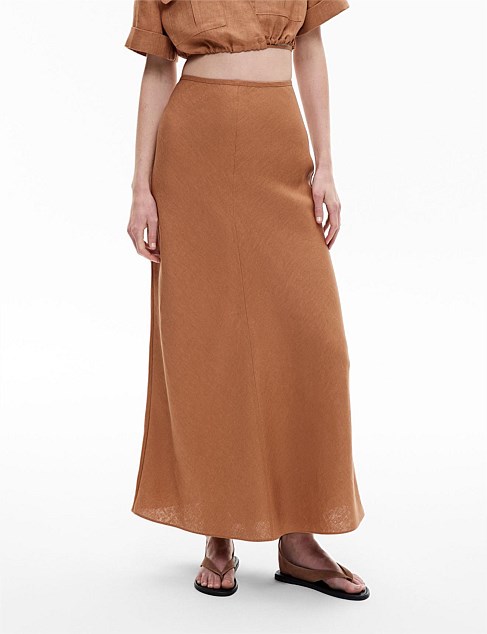 Bias Linen Skirt