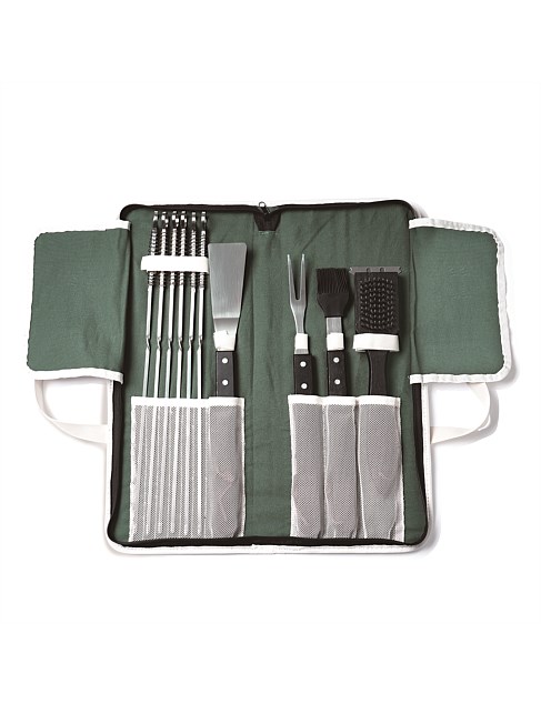 Avalon Green 10 Piece BBQ Griller Tool Set