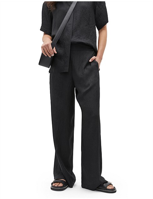 TEXTURED SATIN ELASTICATED PANT