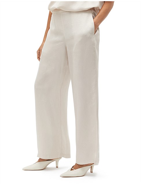 TEXTURED SATIN ELASTICATED PANT