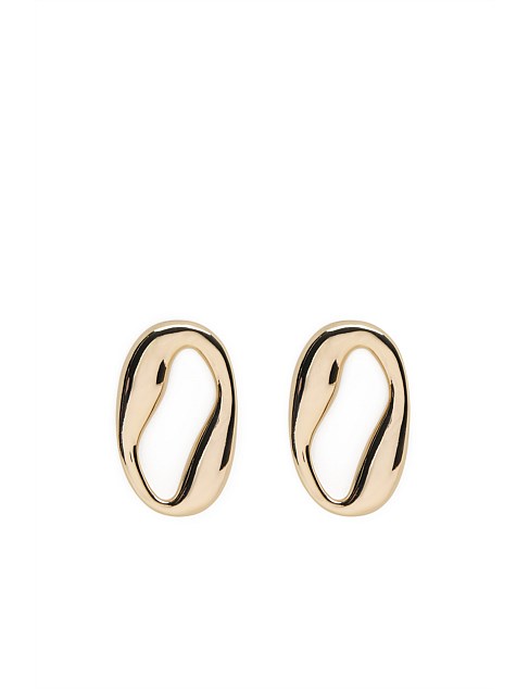 TWIST OVAL EARRINGS