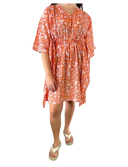 PRINTED STRAWSTRING KAFTAN