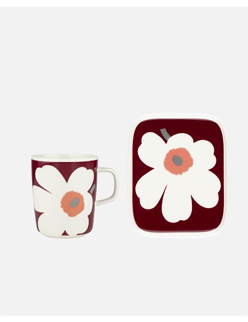 Unikko Anniversary Mug 250ml and Plate 15x12cm