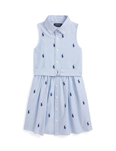 Belted Polo Pony Oxford Shirtdress (2 Yrs-6 Yrs)