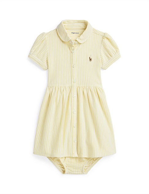 Striped Knit Oxford Shirtdress & Bloomer (3 Mths - 24 Mths)